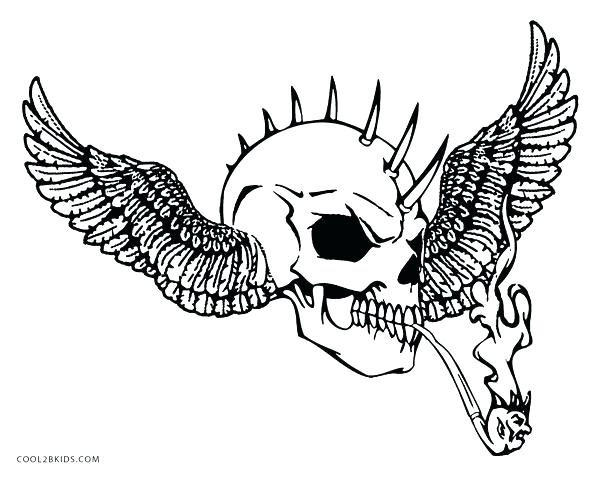 600x479 Skull Coloring Pages For Adults Evil Free Printable Sugar Colo