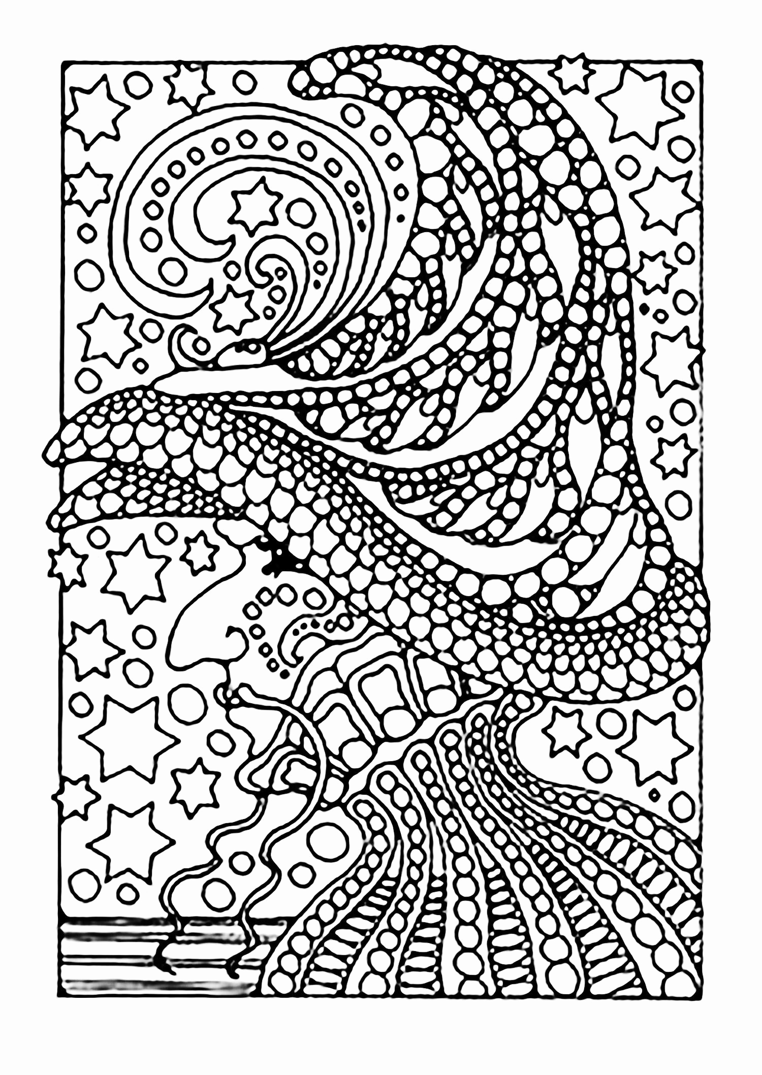 1500x2117 Skull Coloring Pages To Print Beautiful A Scary Witch Color All