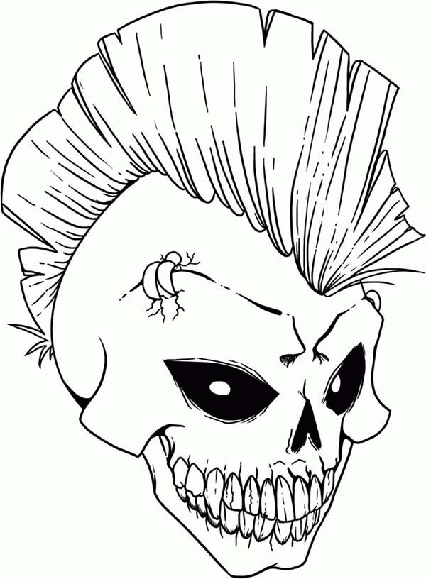 600x816 Free Coloring Pages Of Rock Skull Coloring Pages