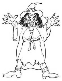 219x284 Witch Coloring Page Scary Witch
