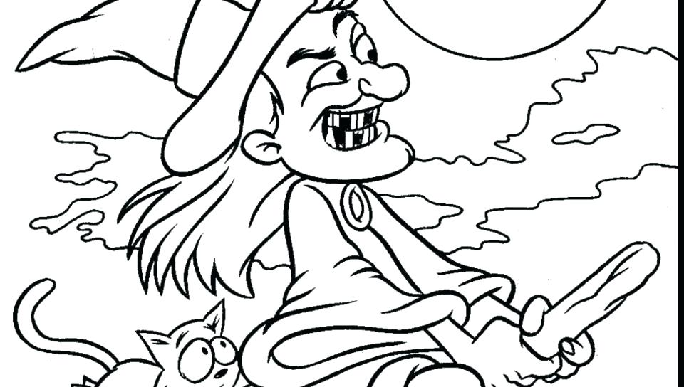 960x544 Scary Witch Coloring Pages