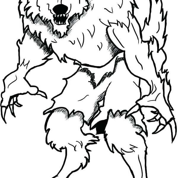 600x600 Werewolf Coloring Pages Coloring Pages Werewolf Coloring Page
