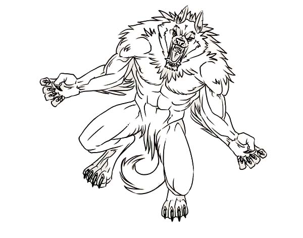 600x471 Werewolves Coloring Pages