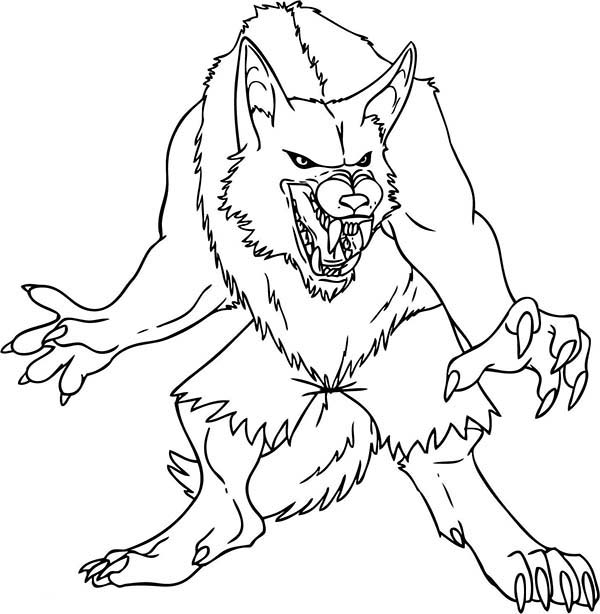 600x614 Werewolves Coloring Pages Werewolf Coloring Ideas
