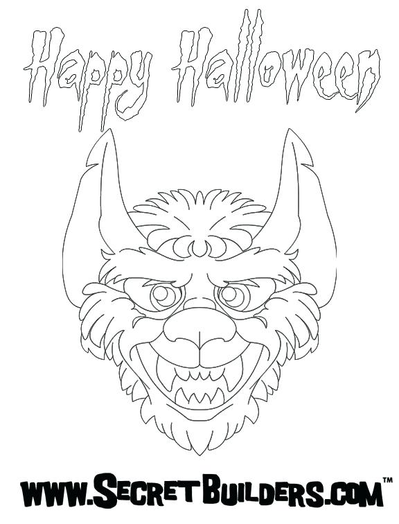 576x756 Creepy Werewolf Coloring Pages Christmas Colouring Pages