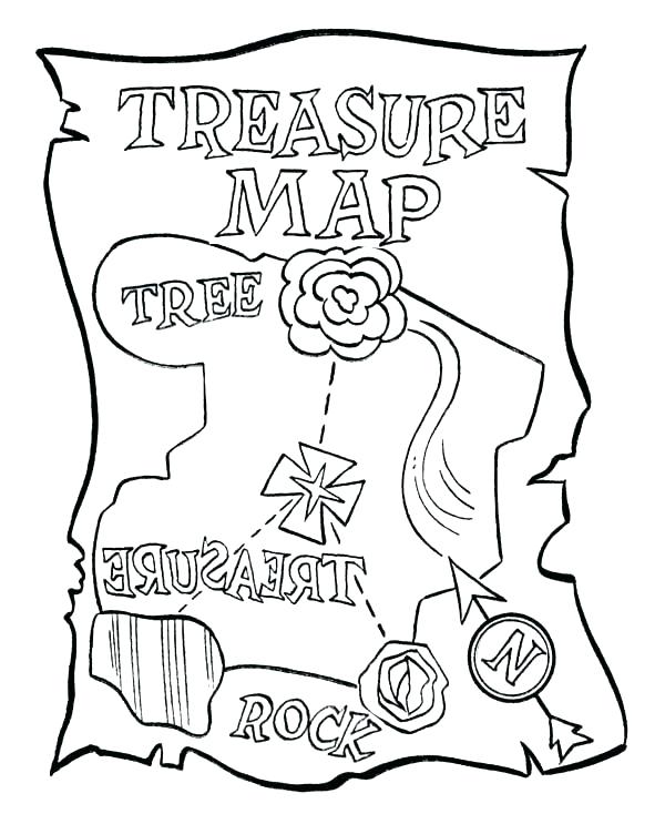 600x734 Treasure Coloring Pages Empty Treasure Chest Coloring Page Best