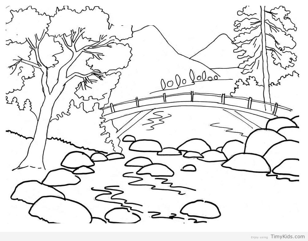1008x790 Scenery Coloring Pages Timykids Scenery Coloring Pages Coloring