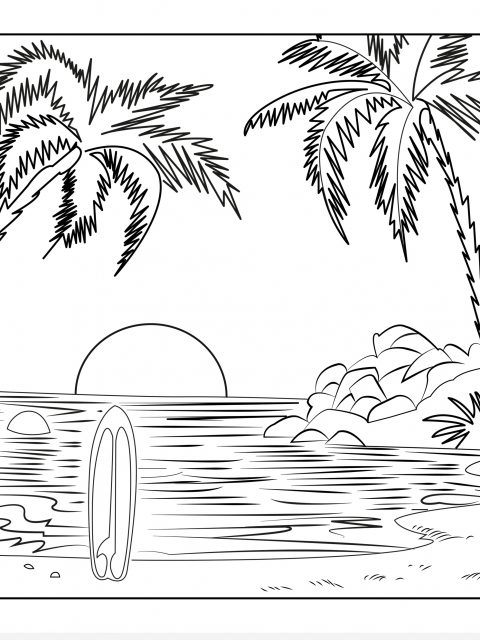 480x640 Scenic Coloring Pages Timykids