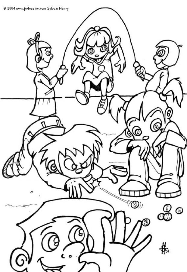 621x900 Kids Playing Coloring Pages