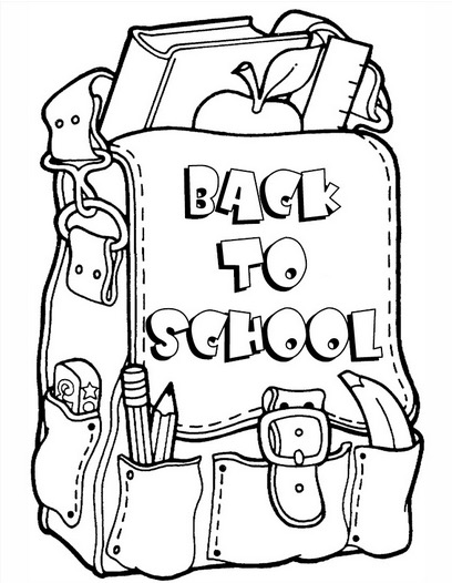 408x526 School Bag Coloring Page Coloring Book