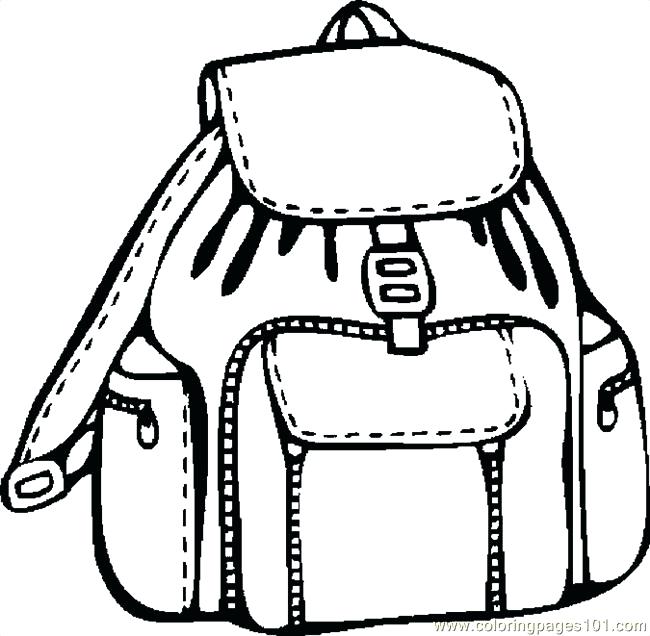 650x636 School Supplies Coloring Pages Bag School Supplies Coloring Pages