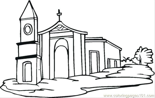 650x412 Building Coloring Pages House Coloring Pages Free Community