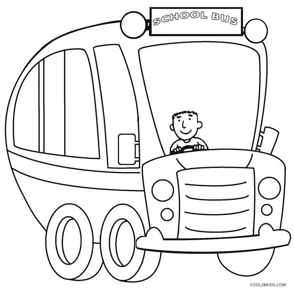 600x594 Printable School Bus Coloring Page For Kids
