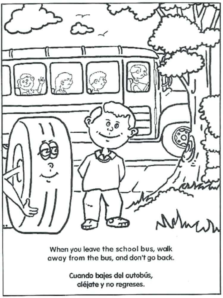 750x1000 Bus Safety Coloring Pages Coloring Pages Of School Buses