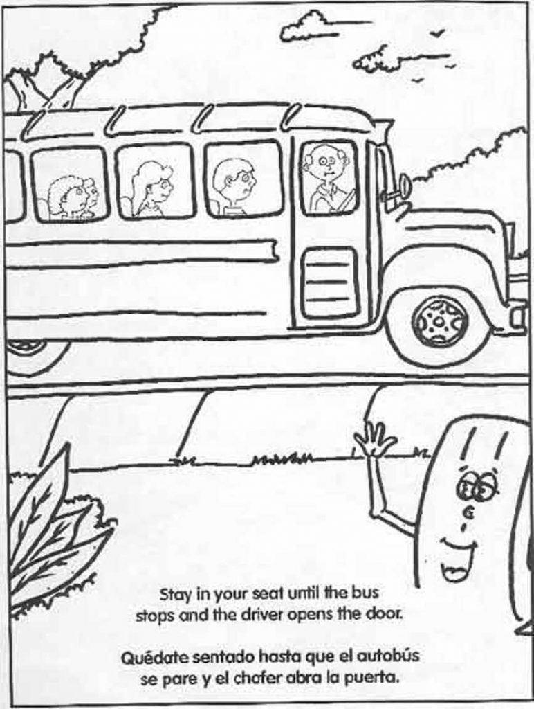 772x1024 Coloring Pages And Coloring Books Bus Safety Coloring Pages