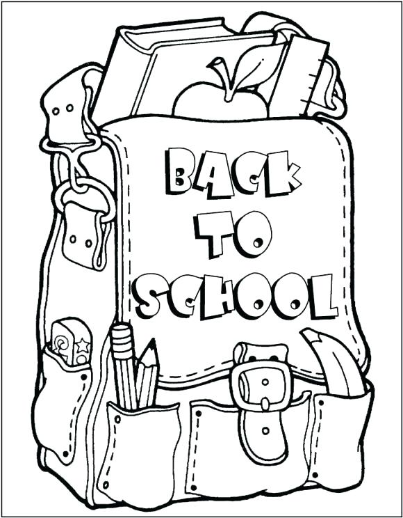580x744 Back To School Coloring Page Back School Coloring Page Picture