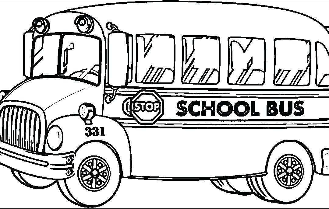 1080x687 School Bus Coloring Picture