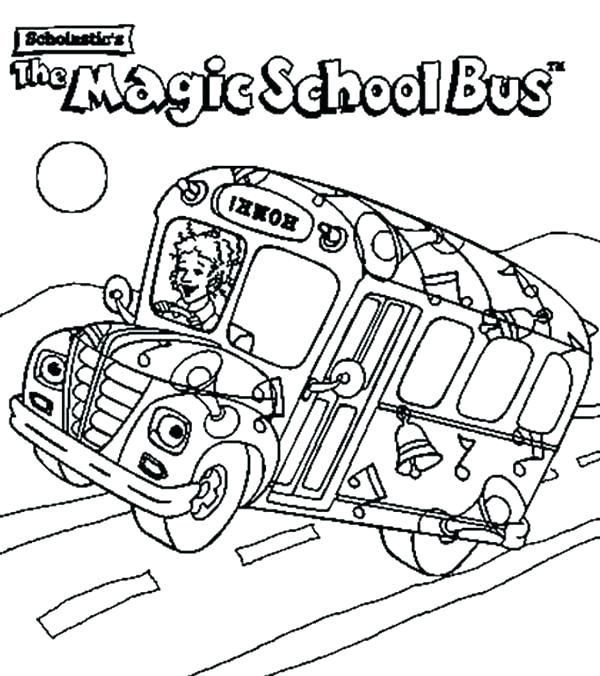 600x676 Bus Coloring Pages The Magic School Bus Coloring Pages School Bus