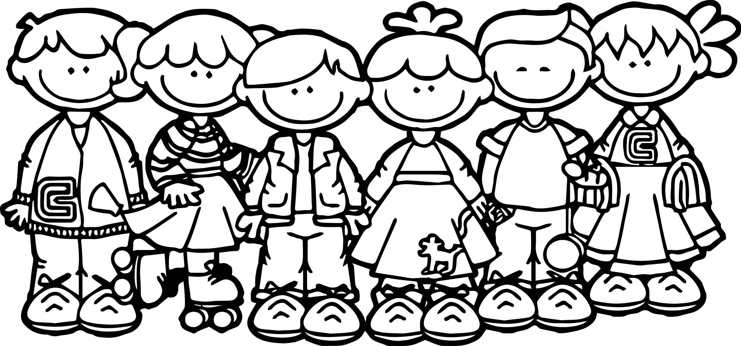 2435x1139 School Coloring Page Best Of Days School Children Coloring