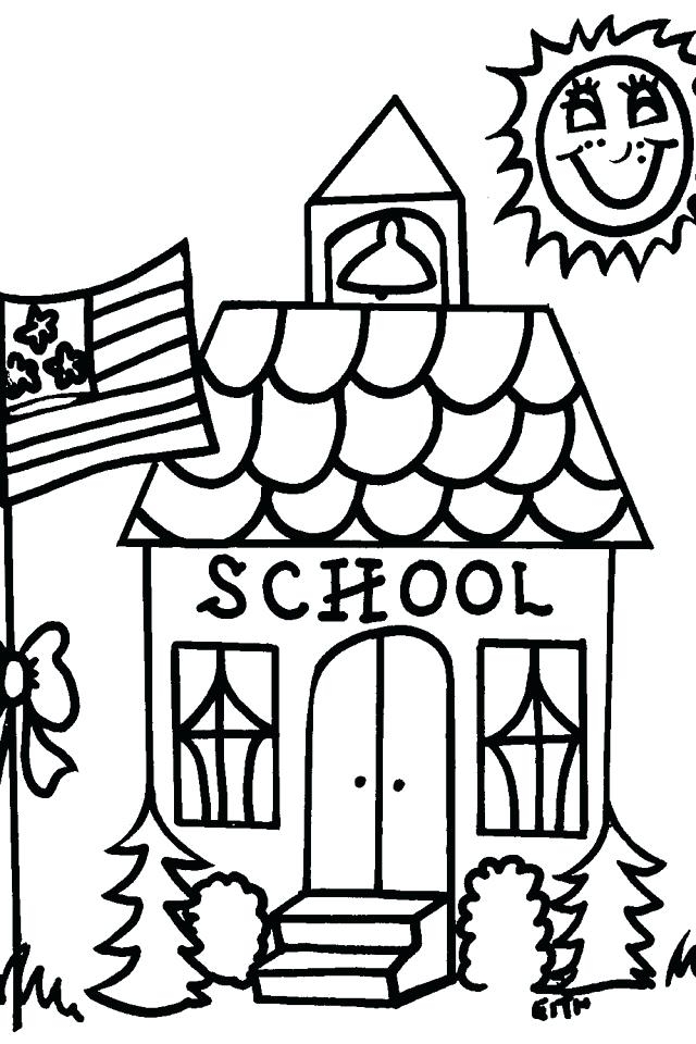 640x960 Open House Coloring Pages School House Coloring Page Lovely School