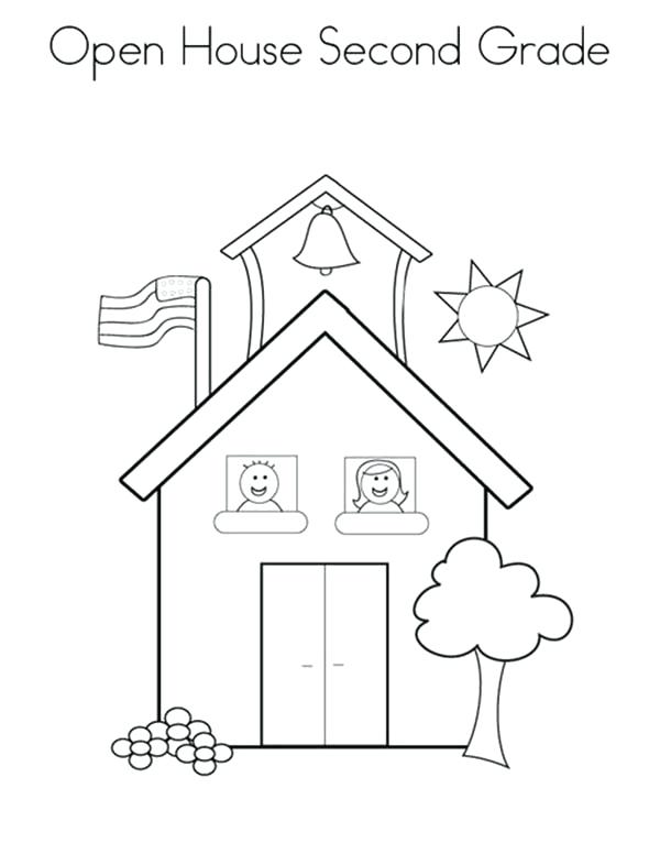 600x776 Open House Coloring Pages Doll House Coloring Pages Halloween