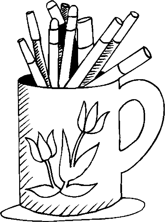 672x900 Mug Markers Coloring Page