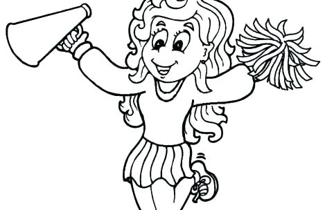 469x304 Uniform Coloring Pages Football Player And Cheerleader Coloring
