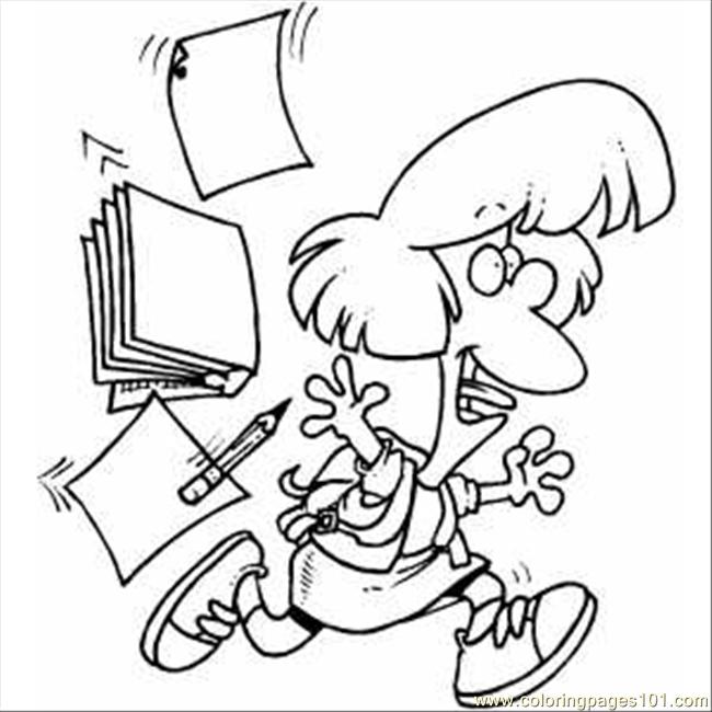 650x650 School Out Coloring Page