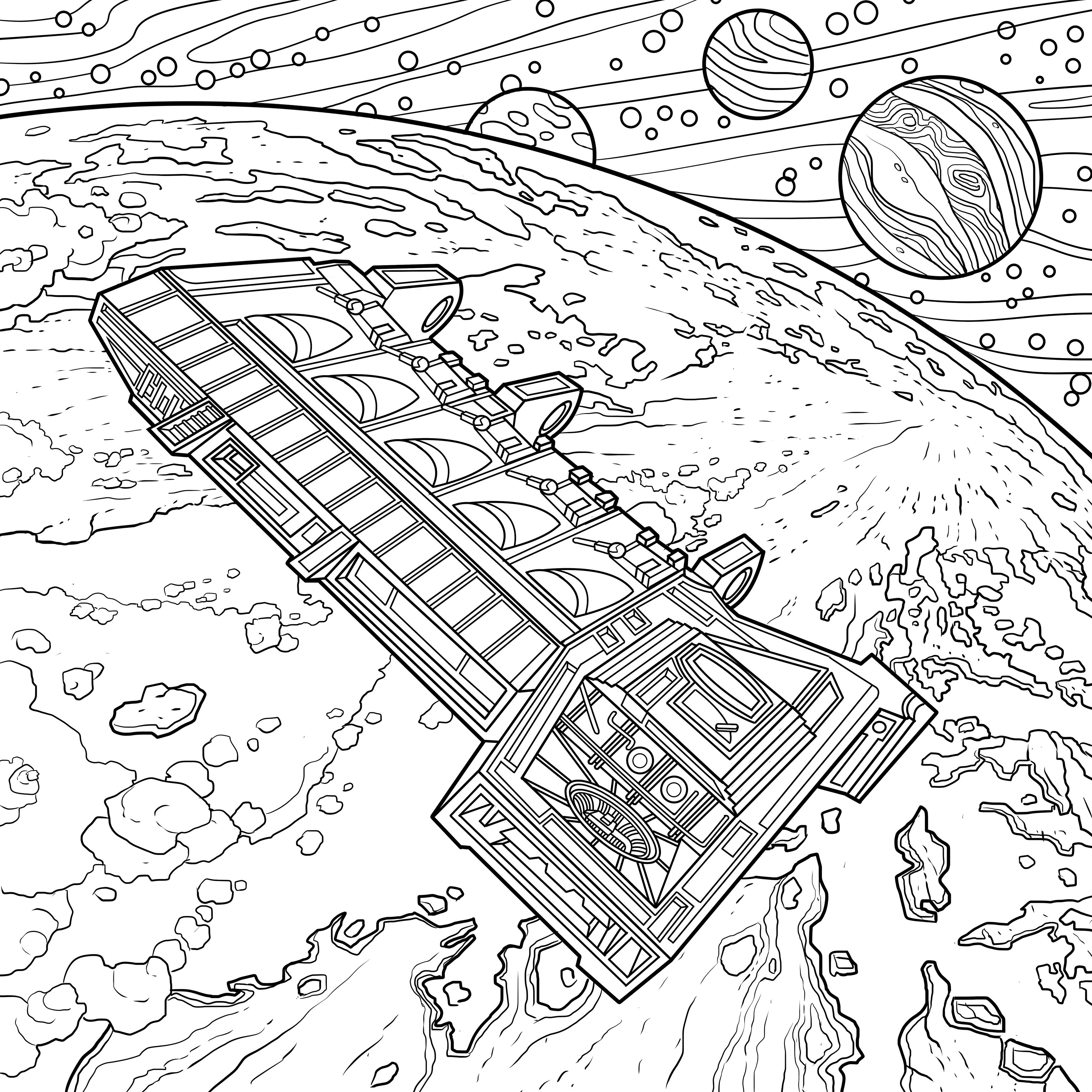 3071x3071 Alien The Coloring Book Features A Franchise Full Of Iconic Sci