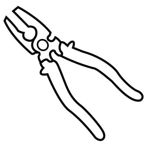500x500 Tools Coloring Pages Nippers Coloring Page Science Tools Coloring