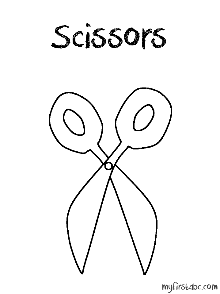 718x958 Scissors Coloring Page