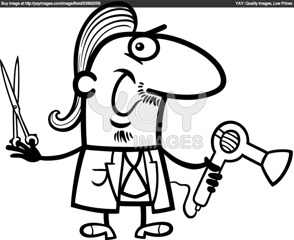 1210x989 Scissors Coloring Pages Hairdresser Barber Cartoon Coloring Page