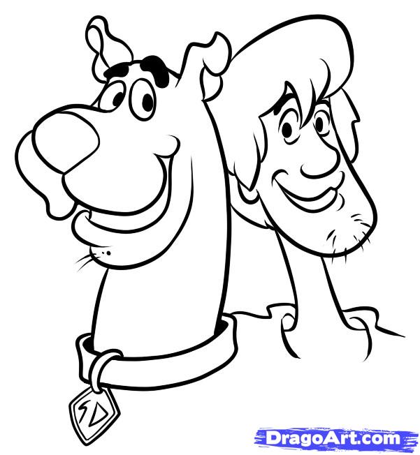 601x652 How To Draw Scooby And Shaggy, Step