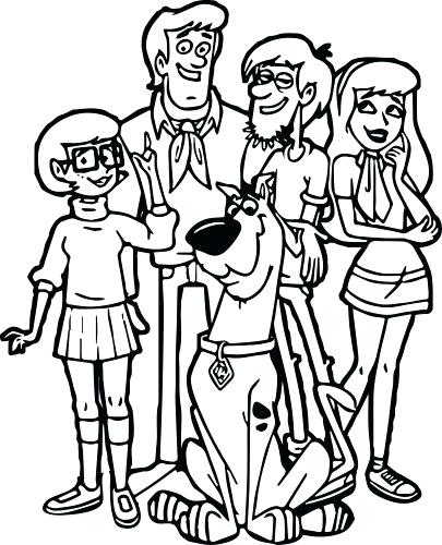 405x500 Scooby Doo Gang Coloring Pages And From Coloring Scooby Doo Daphne