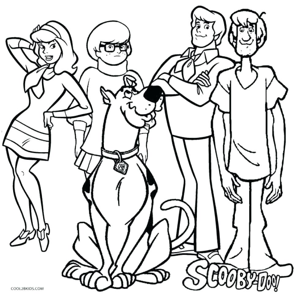 960x960 Coloring Pages Scooby Doo Coloring Page Pages Free Gang