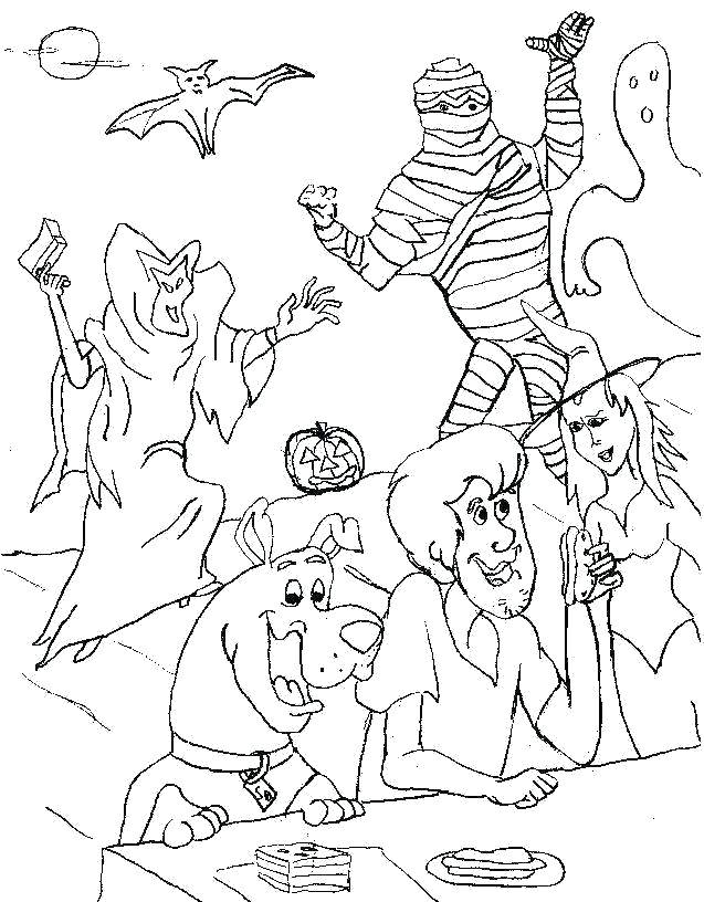 637x816 Scooby Doo Gang Coloring Pages