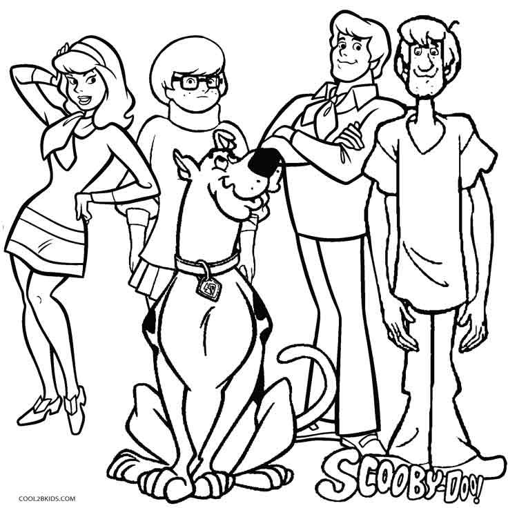 736x736 Scooby Doo And Gang Coloring Pages