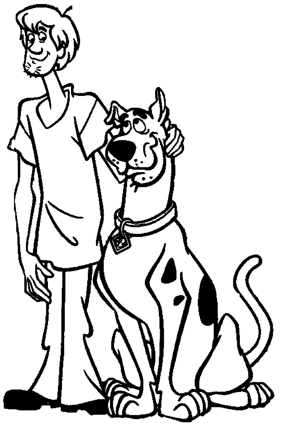 931x1365 Simple Coloring Pages Scooby Doo Has Scooby Doo Coloring Pages