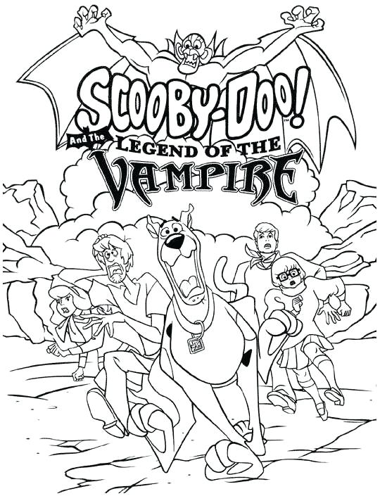 540x705 Scooby Doo Coloring Pages As Well As Coloring Pages Vampire Scooby
