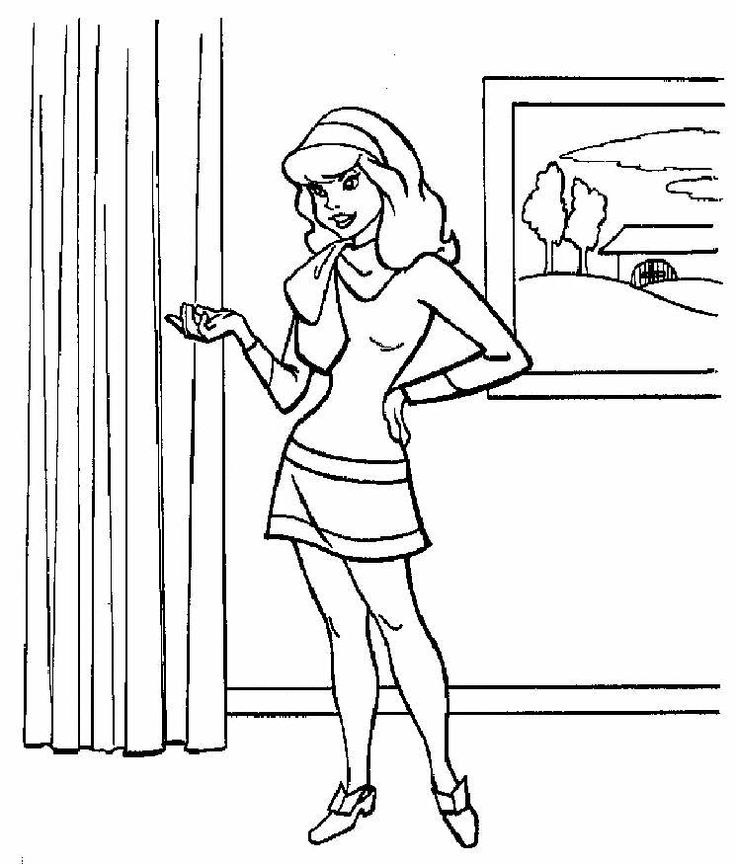 736x864 Printable Scooby Doo Daphne Character Coloring Pages For Free