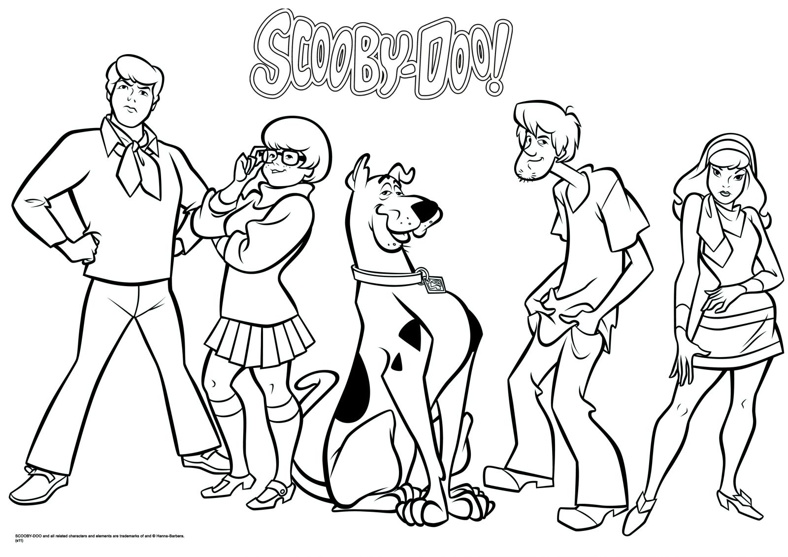 1600x1131 Scooby Doo Gang Coloring Pages Download Coloring For Kids