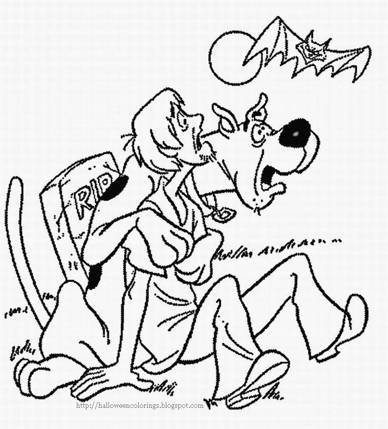 772x853 Halloween Coloring Page Of Scooby Doo And Shaggy