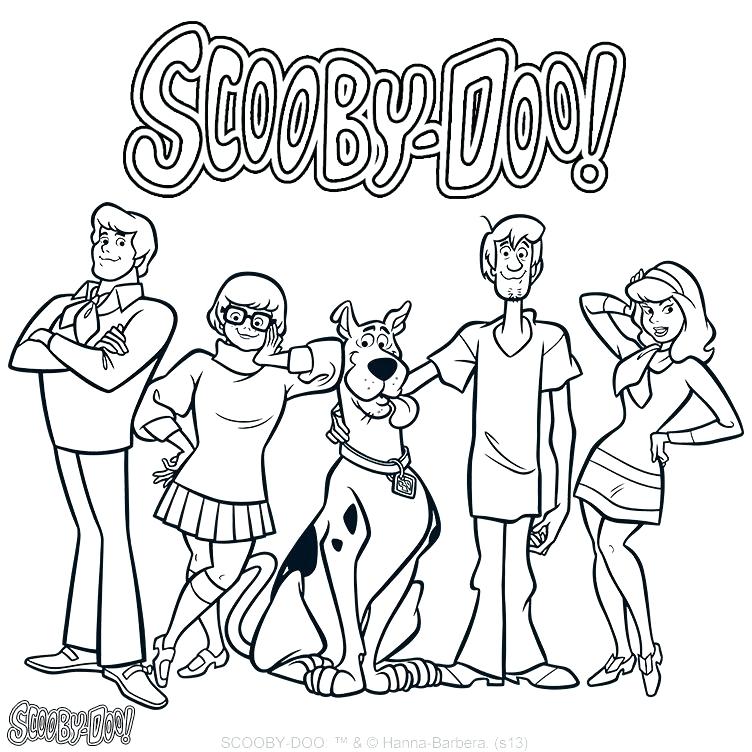 752x752 Coloring Pages Of Scooby Doo Main Characters Coloring Page