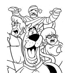 236x254 Scooby Doo Monsters Coloring Pages Download Print Monster Spying
