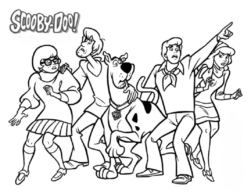 841x650 Scooby Doo Characters Coloring Pages Cartoon Crafts