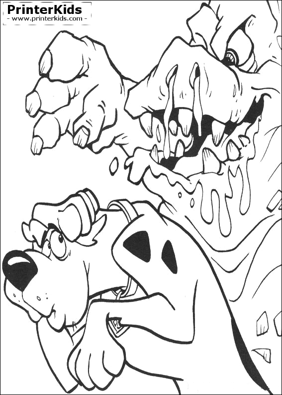 567x794 Scooby Doo Monsters Coloring Pages