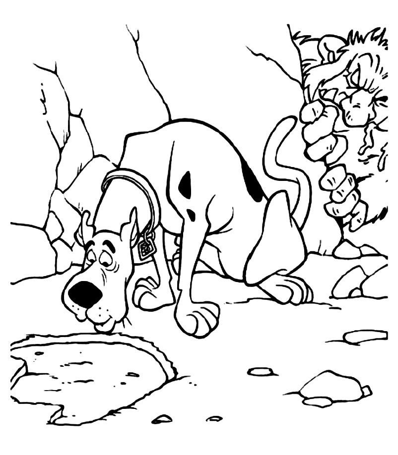802x918 Scooby Doo Monsters Coloring Pages Download Print Monster Spying