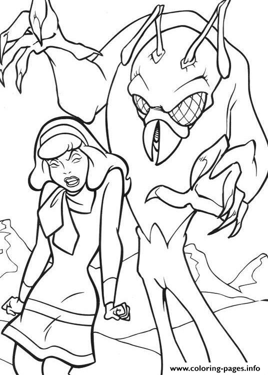 536x749 Scooby Doo S Daphne And Monster For Coloring Pages