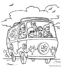 216x234 Mystery Machine Coloring Pages Scooby Doo Floor Activity
