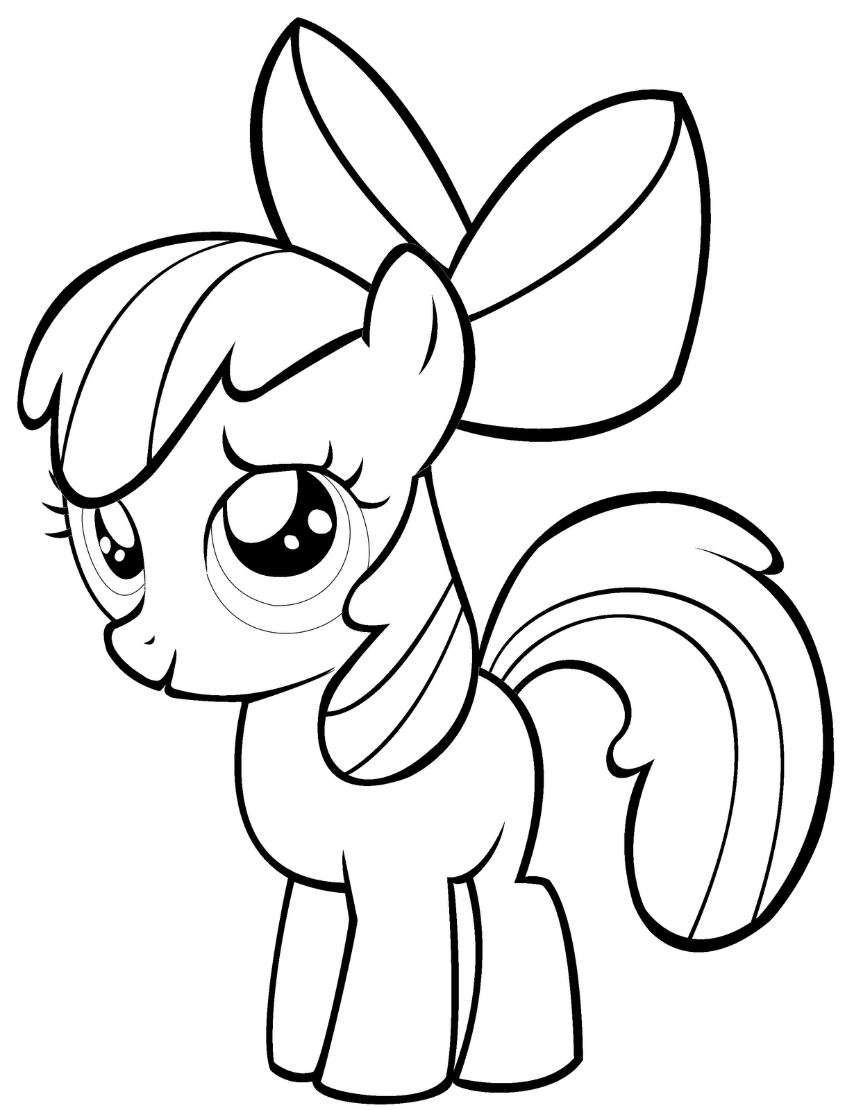 1230x1600 My Little Pony Apple Bloom Coloring Page